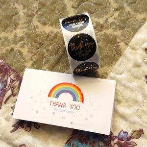 50 Cards 500 Stickers-Thank You